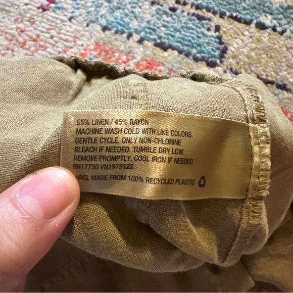 Universal Thread Olive Green linen blend Shorts Women Size XS - Picture 4 of 7
